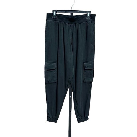 Alice + Olivia Black Cargo Jogger Pant Size Medium - Picture 1 of 6